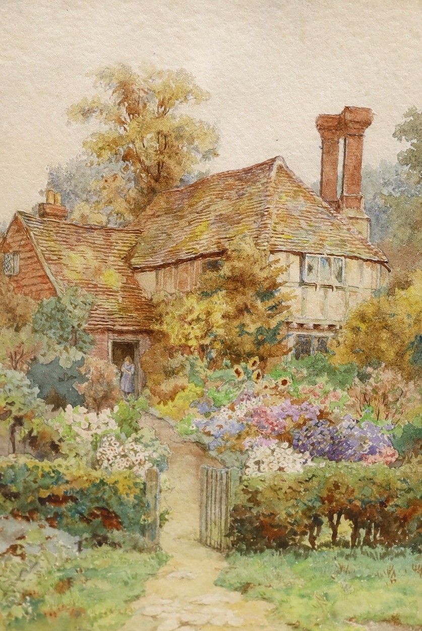Thomas N. Tyndale (1860-1930), three watercolours, Garden scenes, one signed, largest 28 x 22cm
